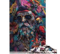 1000 Pieces Psychedelic Pirate Creative Square Jigsaw Puzzles for Adults And Wooden Puzzles Challenging Game 1000pcs (75x50cm)