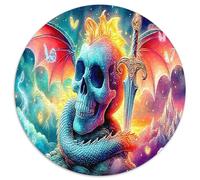 1000 Pieces Pterosaur Jigsaw Puzzles Fun Details Beautiful Decoration Phantom Beast Puzzle Educational Games for Adults Kids Family 1000pcs (67.5x67.5cm)