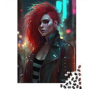 1000 Pieces Punk Girl Puzzle for Adults Paper Puzzles Jigsaw Puzzles for Adults Educational Game Challenge Toy 1000pcs (38x26cm)