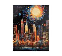 1000 Pieces Puzzle - Central Park At Night Jigsaw. Fun New York City Puzzle. Unique Modern Gift. Fun Tech-Free Family Activity. Great For Hospital Patients
