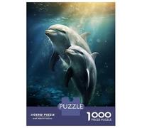 1000 Pieces Puzzle for Adults, Aquatic Love Story Artwork, Challenging Brain Teaser, Perfect, Premium Thick Cardboard, 52x38cm/1000pcs