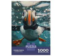 1000 Pieces Puzzle for Adults, Atlantic Puffin Artwork, Challenging Brain Teaser, for Puzzle Lovers, Durable Puzzle Pieces, 70x50cm/1000pcs