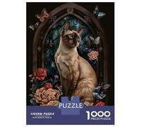 1000 Pieces Puzzle for Adults, Burmese Artwork, Relaxing Puzzle Experience, Idea, Precision Cut Pieces, 70x50cm/1000pcs