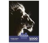 1000 Pieces Puzzle for Adults, Dark Lion Facing Upwards Artwork, Relaxing Puzzle Experience, for Puzzle Lovers, Pieces, 70x50cm/1000pcs