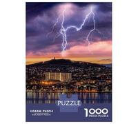 1000 Pieces Puzzle for Adults, Dundee City Lightning Artwork, Premium Puzzle Challenge, Winter Indoor Entertainment, Pieces, 70x50cm/1000pcs