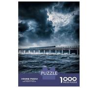 1000 Pieces Puzzle for Adults, Dundee Tay Rail Bridge Artwork, Creative Leisure Activity, Gift for Adults, Premium Puzzle Pieces, 38x26cm/1000pcs