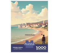 1000 Pieces Puzzle for Adults, Eastbourne, United Kingdom Travel Artwork, Challenging Brain Teaser, Perfect, Premium Thick Cardboard, 38x26cm/1000pcs