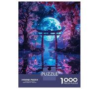 1000 Pieces Puzzle for Adults, Enchanted Moonlit Torii Artwork, Family Game Night, for Puzzle Lovers, Premium Puzzle Pieces, 70x50cm/1000pcs