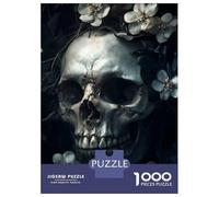 1000 Pieces Puzzle for Adults, Eternal Bloom Skull Artwork, Challenging Brain Teaser, Festive Season Fun, Pieces, 52x38cm/1000pcs