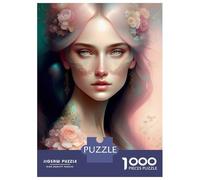 1000 Pieces Puzzle for Adults, Flower in The Queen Hair Artwork, Challenging Brain Teaser, Festive Season Fun, Pieces, 52x38cm/1000pcs