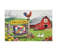 1000 Pieces Puzzle for Adults,Fun Country Life Farm Puzzle,Recycled Cardboard Animals Jigsaw Puzzles 1000 Piece,Challenging Game Home Decor Birthday Party Gift Game for Adults Women Seniors 30x20 Inch