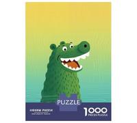 1000 Pieces Puzzle for Adults, Happy Gator Artwork, Mindfulness Activity, for Puzzle Lovers, Precision Cut Pieces, 70x50cm/1000pcs