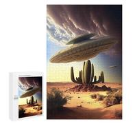 1000 Pieces Puzzle for Adults,Here Comes The UFO Wooden Puzzles Adult,Jigsaw Puzzles for Fun Family Activity- Perfect for Fun Brain Puzzle Lovers 26 * 38cm