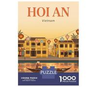 1000 Pieces Puzzle for Adults, Hoi An Vietnam Artwork, Relaxing Puzzle Experience, Idea, Precision Cut Pieces, 38x26cm/1000pcs