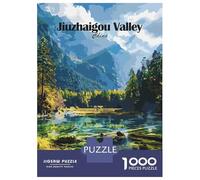 1000 Pieces Puzzle for Adults, Jiuzhaigou Valley, China Artwork, Relaxing Puzzle Experience, for Puzzle Lovers, Precision Cut Pieces, 52x38cm/1000pcs