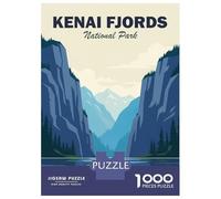 1000 Pieces Puzzle for Adults, Kenai Fjords National Park Artwork, Creative Leisure Activity, Gift for Adults, Premium Puzzle Pieces, 70x50cm/1000pcs