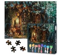 1000 Pieces Puzzle for Adults - Magical Treehouse Library Puzzle for Adults - Cherry Jigsaw Puzzles 1000 Pieces - Fun and Challenging Family Game Great Gift Idea, Size 20x27inches