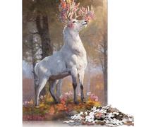 1000 Pieces Puzzle for Adults Majestic Deer Jigsaw Puzzles for Adults Puzzle Woodenboard Puzzles Educational Game Challenge Toy 1000pcs (75x50cm)
