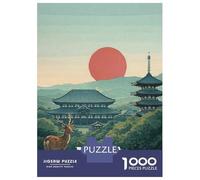1000 Pieces Puzzle for Adults, Nara Japan Vintage Poster Artwork, Challenging Brain Teaser, Perfect, Precision Cut Pieces, 38x26cm/1000pcs