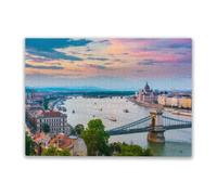 1000 Pieces Puzzle for Adults Panoramic View of Budapest After Sunset Suitable for Those Who Like Challenging Family Leisure and Entertainment Toys
