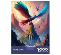 1000 Pieces Puzzle for Adults, Phoenix Artwork, Mindfulness Activity, for Puzzle Lovers, Precision Cut Pieces, 52x38cm/1000pcs