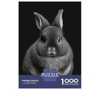 1000 Pieces Puzzle for Adults, Portrait of A Bunny Artwork, Mindfulness Activity, Winter Indoor Entertainment, Premium Thick Cardboard, 38x26cm/1000pcs