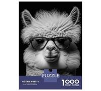 1000 Pieces Puzzle for Adults, Portrait of An Alpaca Artwork, Relaxing Puzzle Experience, Idea, Precision Cut Pieces, 70x50cm/1000pcs