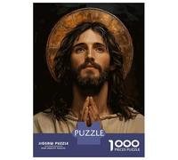 1000 Pieces Puzzle for Adults, Portrait of Jesus Christ in Prayer Artwork, Relaxing Puzzle Experience, Winter Indoor Entertainment, Pieces, 70x50cm/1000pcs