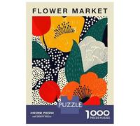 1000 Pieces Puzzle for Adults, Siem Reap Flower Market Poster Artwork, Creative Leisure Activity, Idea, Pieces, 70x50cm/1000pcs