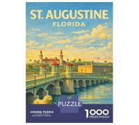 1000 Pieces Puzzle for Adults, St. Augustine Travel Artwork, Relaxing Family Game, for Puzzle Lovers, Premium Thick Cardboard, 38x26cm/1000pcs
