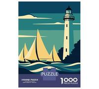 1000 Pieces Puzzle for Adults, St Simons Island Travel Artwork, Challenging Brain Teaser, Christmas Family Activity, Premium Thick Cardboard, 70x50cm/1000pcs