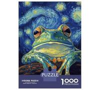 1000 Pieces Puzzle for Adults, Starry Night Frog Artwork, Challenging Brain Teaser, Winter Indoor Entertainment, Pieces, 70x50cm/1000pcs
