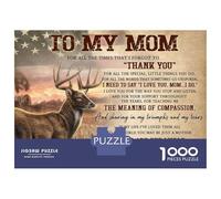 1000 Pieces Puzzle for Adults, To My Mom HUNTING Artwork, Challenging Brain Teaser, Winter Indoor Entertainment, Pieces, 52x38cm/1000pcs
