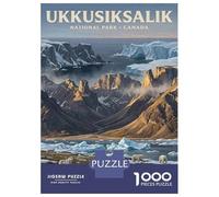 1000 Pieces Puzzle for Adults, Ukkusiksalik National Park Canada Artwork, Relaxing Family Game, Idea, Premium Thick Cardboard, 38x26cm/1000pcs