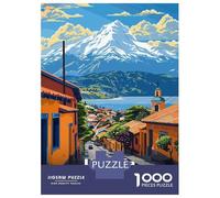 1000 Pieces Puzzle for Adults, Ushuaia, Argentina Artwork, Relaxing Puzzle Experience, for Puzzle Lovers, Pieces, 70x50cm/1000pcs