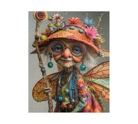 1000 Pieces Puzzle - Gertrude - Silly Fairy Godmother Puzzle. Funny Old Ladies Jigsaw. Unique Gift. Colorful Tech-Free Fun Activity. Great For Hospital Patients