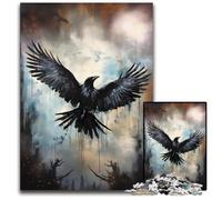 1000 Pieces Puzzle Gifts A Rising Raven Jigsaw Puzzles for Adults for Teenagers Family Fun DIY Brain Teaser Game Gift 1000 PCS(75x50cm)