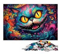 1000 Pieces Puzzle Gifts Alice Cat Challenging Puzzles Brain Teaser Game for Teenagers, Perfect 50x75CM/19.68x29.52inch