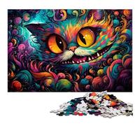 1000 Pieces Puzzle Gifts Alice Cat Challenging Puzzles Brain Teaser Game for Teenagers, Perfect 50x75CM/19.68x29.52inch