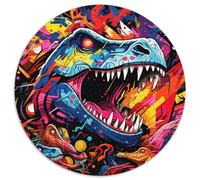 1000 Pieces Puzzle Gifts Ancient Dinosaurs Round Jigsaw Puzzle 1000 Pieces DIY Art Decor, (67.5x67.5cm)