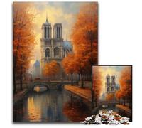 1000 Pieces Puzzle Gifts Autumn Symphony of ParisPaper Jigsaw Puzzles for Adults Perfect DIY Art Decor Or Birthday Gift 1000 PCS(38x26cm)