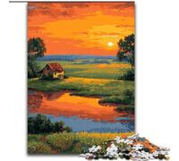 1000 Pieces Puzzle Gifts Beautiful Sunrise Wooden Jigsaw Puzzles for Adults 26X38CM Home Activity for Holidays, Birthdays, And Family Game Nights