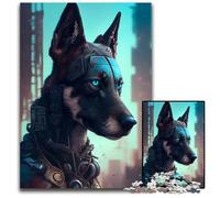 1000 Pieces Puzzle Gifts Belgian Malinois Cyborg Difficult Puzazles for Adults for Home DecorHoliday Fun 1000 PCS(38x26cm)