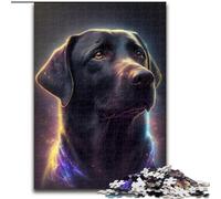 1000 Pieces Puzzle Gifts Black Labrador 1000 Piece Jigsaw Puzzle Ideal for Home & Office Decor, for Birthday Size 50X75CM