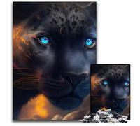 1000 Pieces Puzzle Gifts Black Leopard Impossible Jigsaw Puzzles for Adults for Holidays, Birthdays, And Family Game Nights 50x75CM/19.68x29.52inch