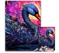 1000 Pieces Puzzle Gifts Black Swan Puzzles for Adults Relax & Challenge, Colorful Home Decor Art, for Friends 50x75CM/19.68x29.52inch