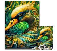 1000 Pieces Puzzle Gifts Black Swan Puzzles for Adults Relax & Challenge, Colorful Home Decor Art, for Friends 50x75CM/19.68x29.52inch