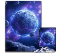 1000 Pieces Puzzle Gifts Blue Planet Space Cosmos Difficult Puzazles for Adults for Home DecorHoliday Fun 1000 PCS(75x50cm)