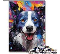 1000 Pieces Puzzle Gifts Border Collie Nebula Puzzles for Adults size 26x38cm for Teenager & Families, Perfect DIY Decor & Brain-Teasing Challenge