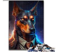 1000 Pieces Puzzle Gifts Boss Doberman Jigsaw Puzzles for Adults Educational & Fun Indoor Game for Home Decor (Szie 50x75 cm)